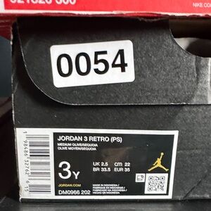 Jordan 3 Retro PS Olive Size 3Y